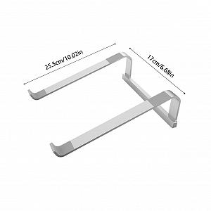 Подставка для ноутбука алюминиевая с регулируемой высотой, складной держатель для ноутбука для стола, прочная подставка для компьютера с теплоотдачей, портативная для офиса и путешествий, серебряная synthetic.ua - Фото 1