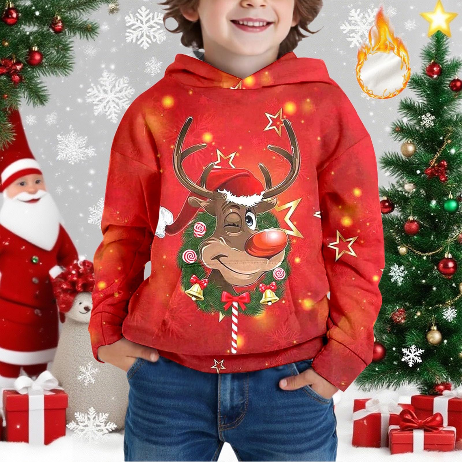 Різдвяний светр Дитячий для дівчаток і хлопчиків, фото №2