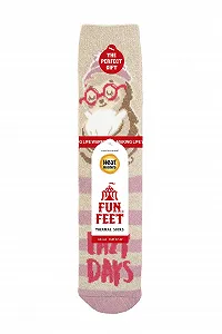 Носки HEAT HOLDERS Sockshop Женские Fun Feet Lite Теплые Термоноски с узором Размер 37-42 - Идея для подарка на зиму synthetic.ua - Фото 1