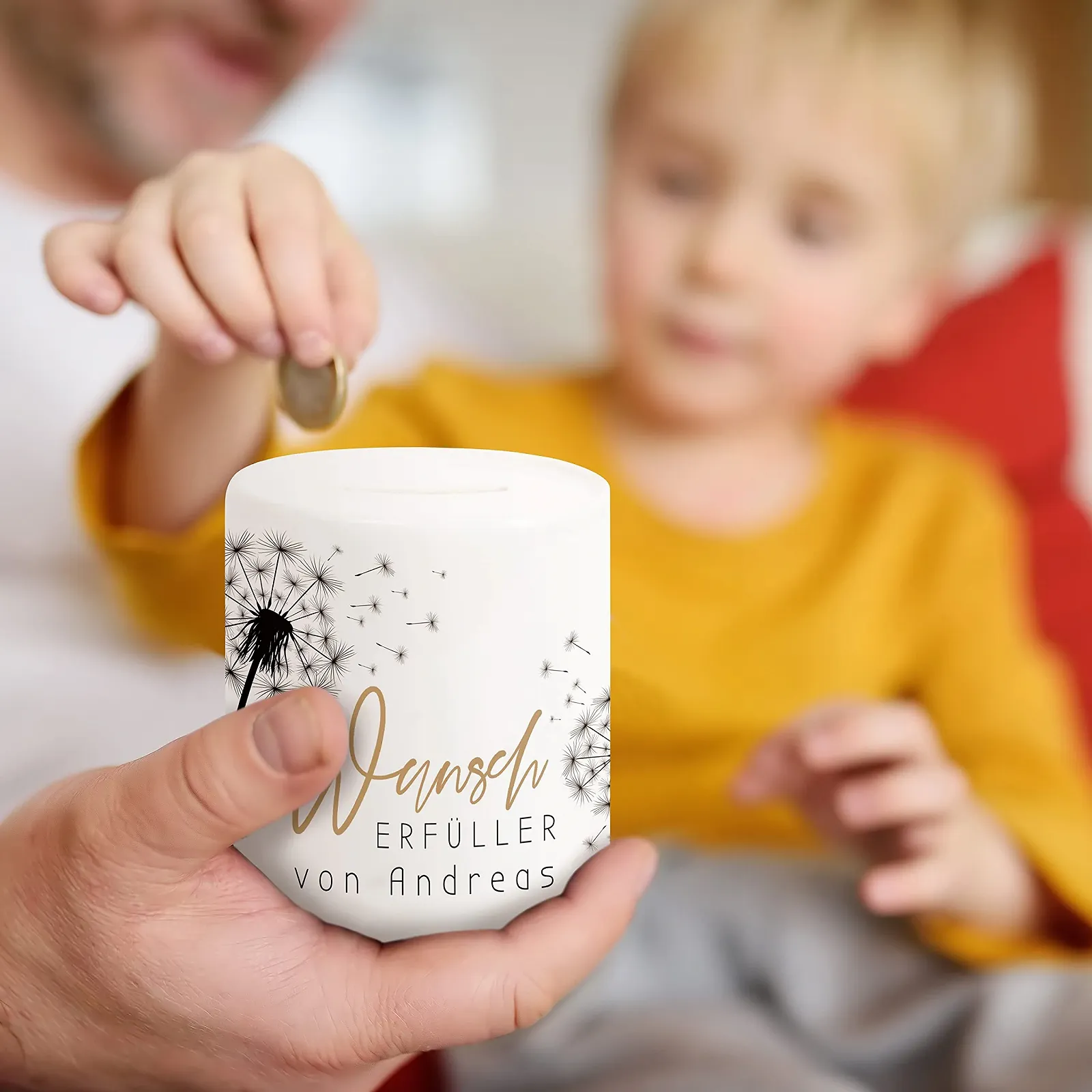 Скарбничка Wish Filler Наповнювач бажань керамічна з кульбабою, фото №2