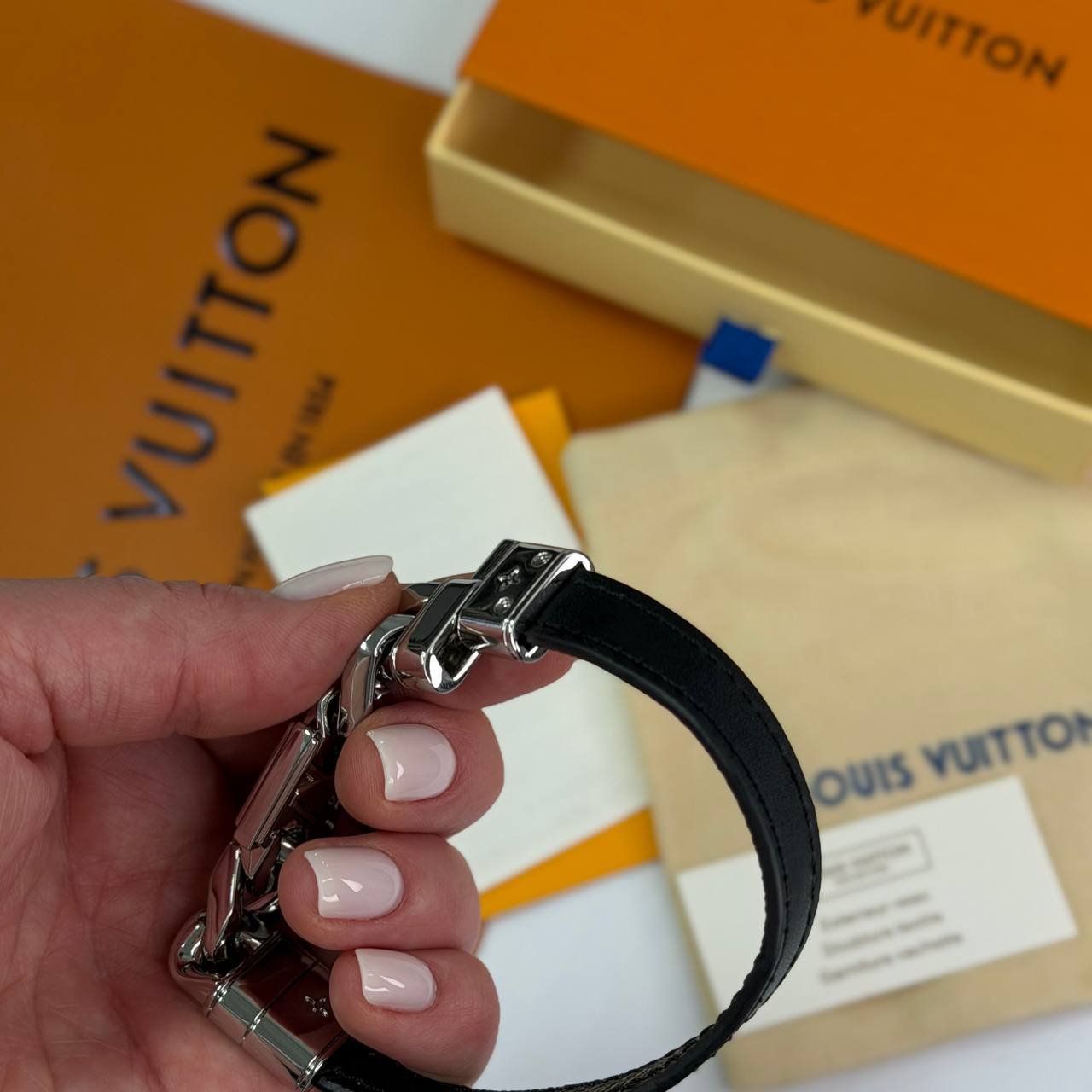 Браслет Луи Витон мужской на руку Louis Vuitton Grey, фото №6