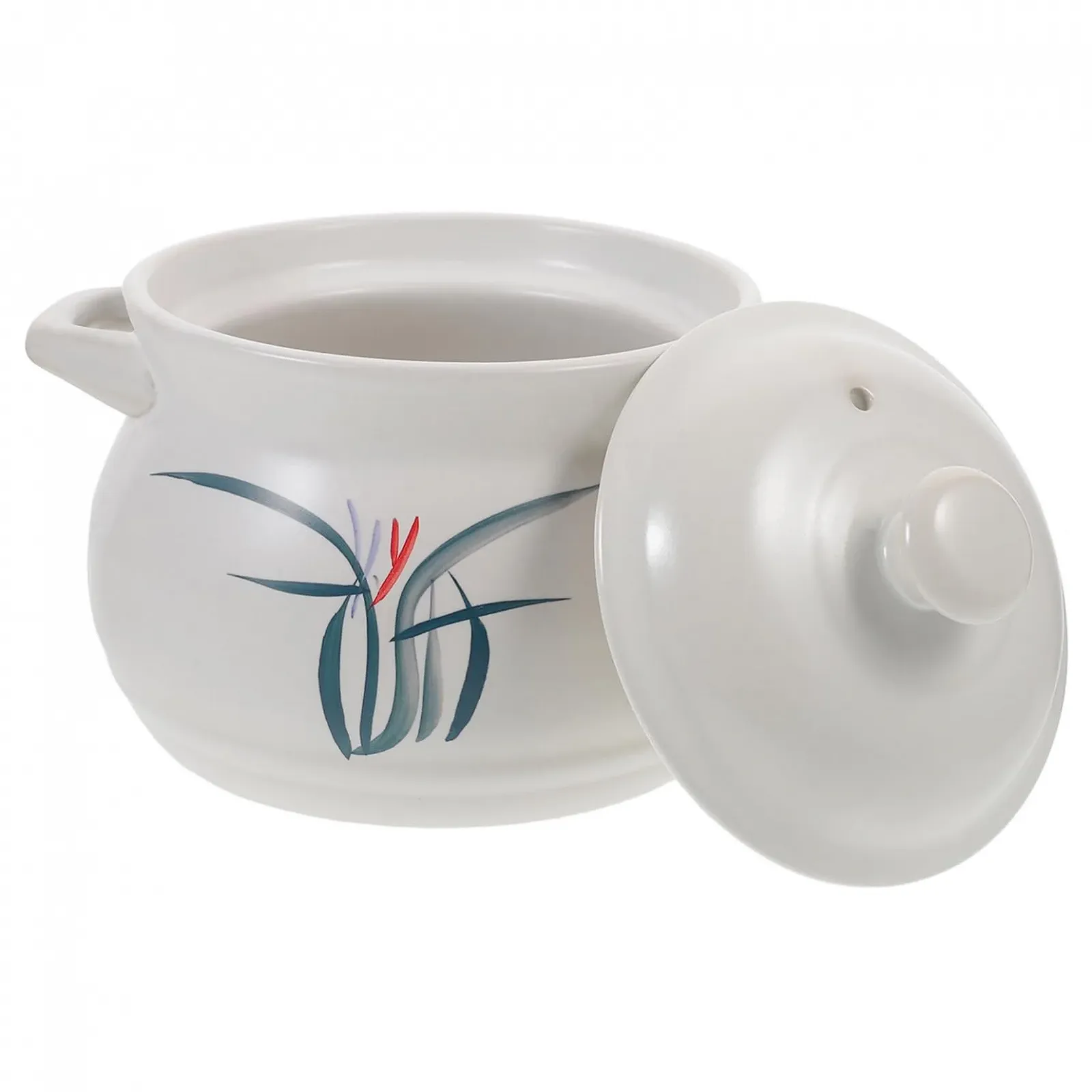 Кастрюля TIDTALEO керамическая круглая с крышкой термостойкая большая, фото №1