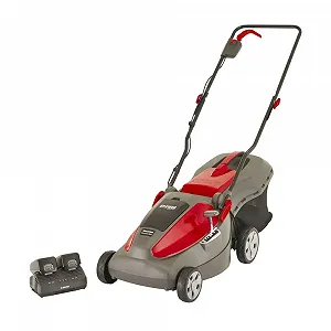 Аккумуляторная газонокосилка Mountfield 38 Li Kit / 550W / 20V 2х4Ah / до 350м² / 38 см ширина скашивания / 40 л травосборник / Черно-красный - Фото 1