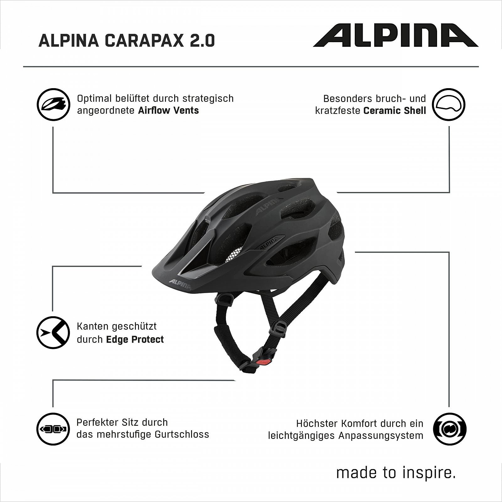 Шлем ALPINA Carapax 2.0 Moon-Grey-Peach Matte, фото №6