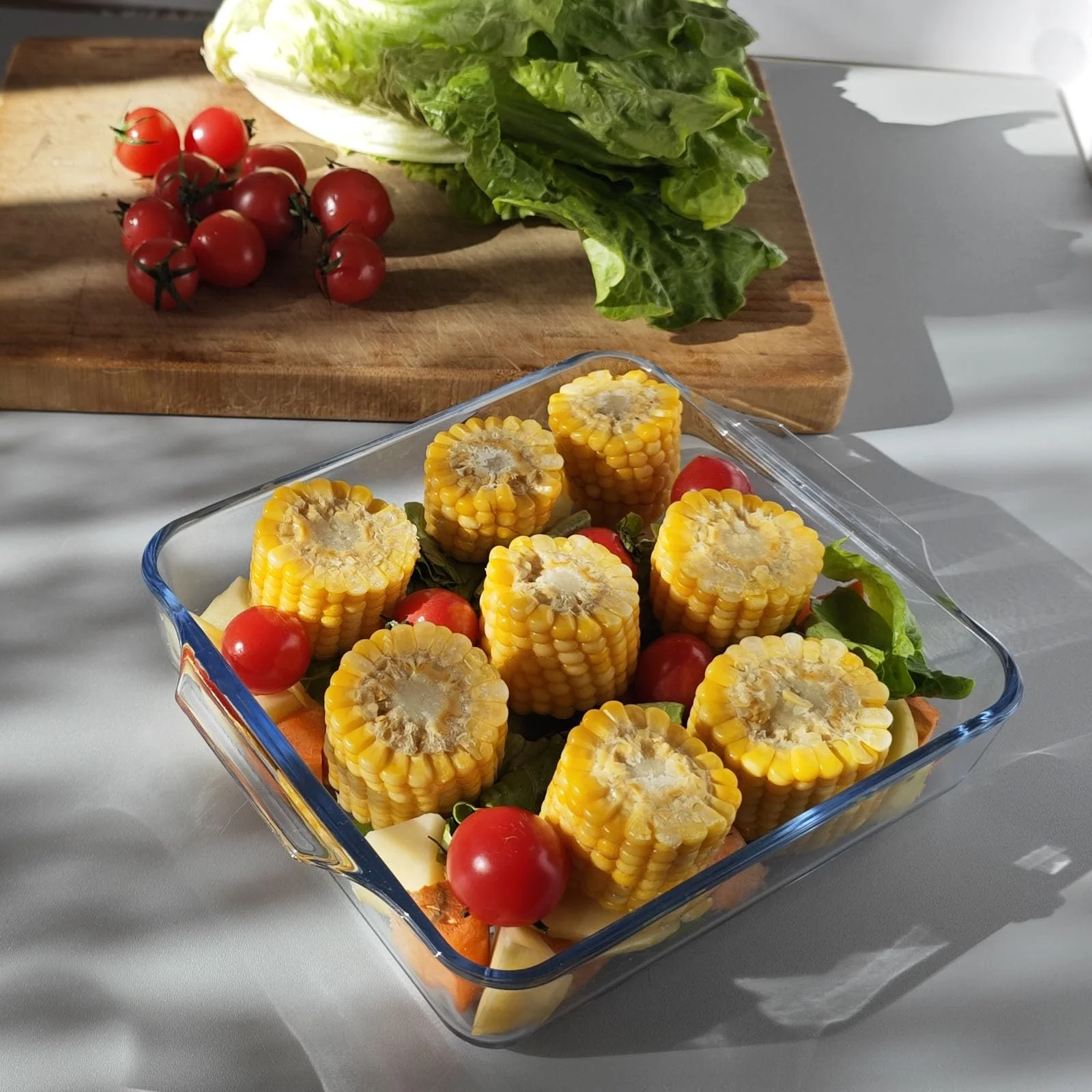 Форма для запекания Стеклянная квадратная Боросиликатное стекло 7.8 дюйма для духовки и аэрофритюрницы, фото №6