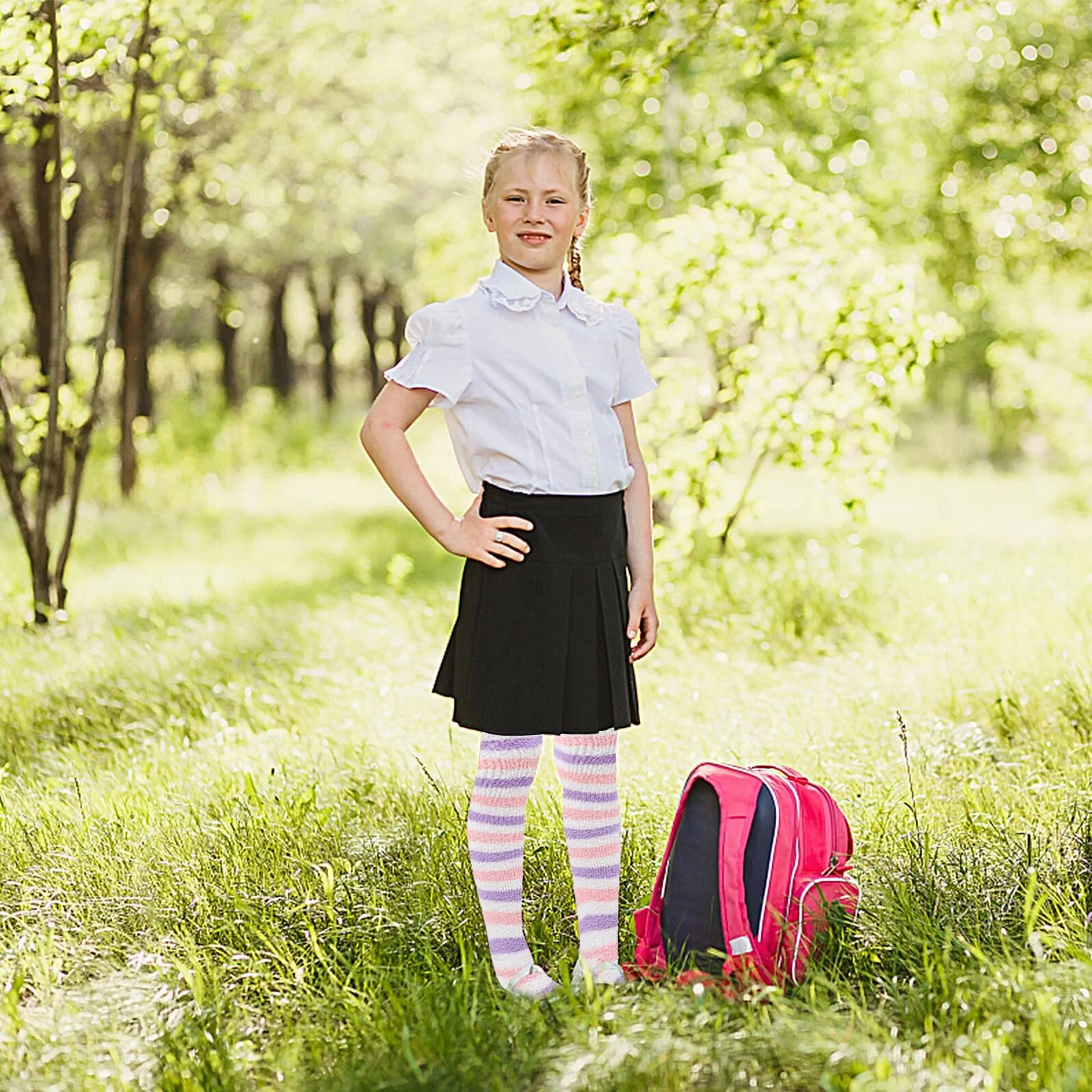 Высокие носки выше колена HEMOTON Флисовые для девочек Зимние Теплые Мягкие Комфортные для ежедневного сна на Рождество, фото №4