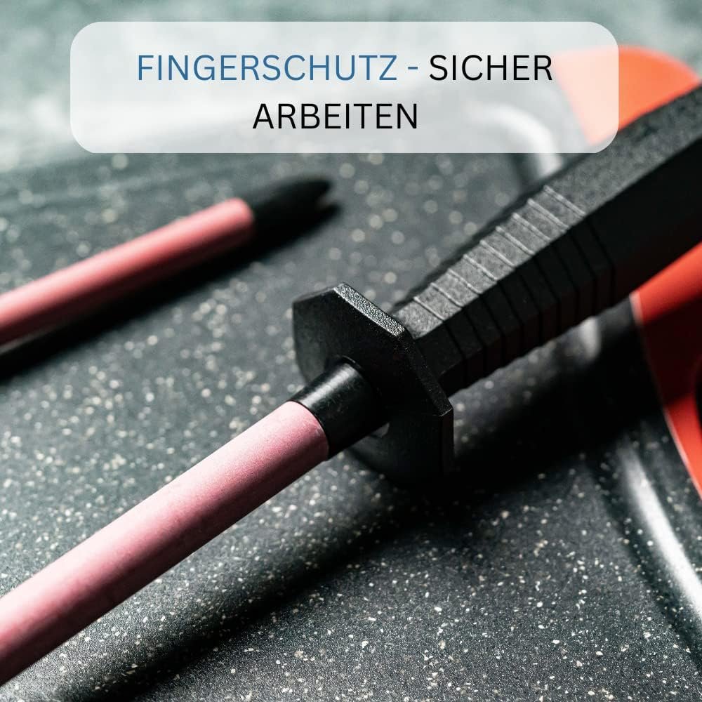 Точило для ножів Westmark Sieger-Long-Life зі спеченого рубіна 20 см Чорний/червоний, фото №5 Точило для ножів Westmark Sieger-Long-Life зі спеченого рубіна 20 см Чорний/червоний, фото №5