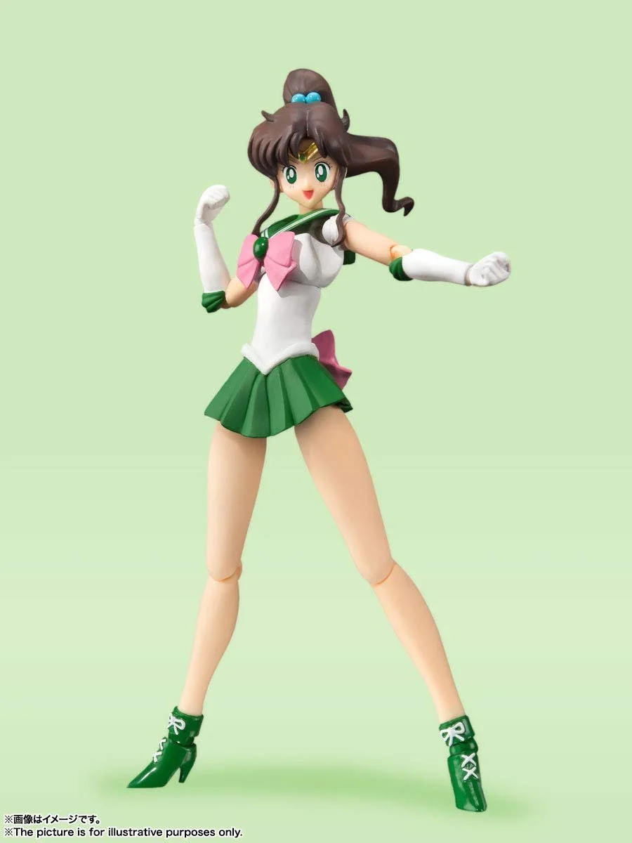 Коллекционная фигурка Bandai Tamashii Nations S.H. Figuarts Sailor Moon Sailor Jupiter Animation Color Edition 14 см, фото №2 Коллекционная фигурка Bandai Tamashii Nations S.H. Figuarts Sailor Moon Sailor Jupiter Animation Color Edition 14 см, фото №2