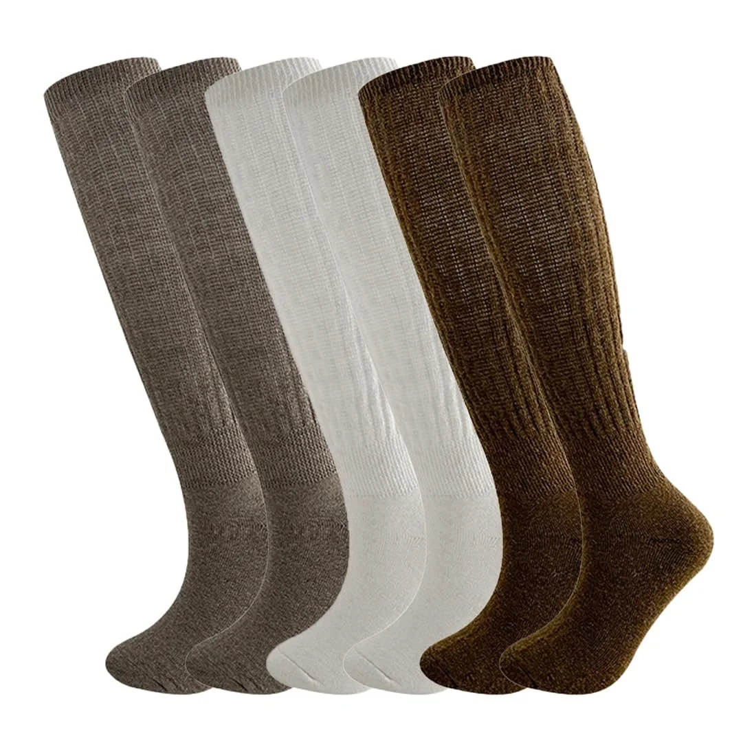 Жіночі гольфи 3 пари Бавовна М'які в'язані шкарпетки, фото №1 Жіночі гольфи 3 пари Бавовна М'які в'язані шкарпетки, фото №1