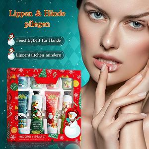 Мини-набор рождественских кремов для рук - 4 шт. рождественского крема для рук и 4 шт. бальзама для губ synthetic.ua - Фото 1