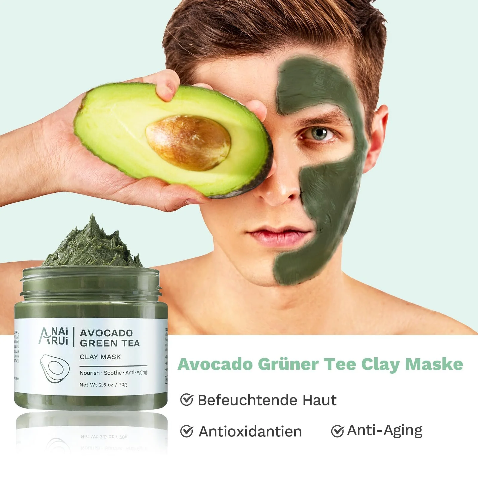 Маска для обличчя глиняна ANAiRUi Куркума Вітамін C, фото №5