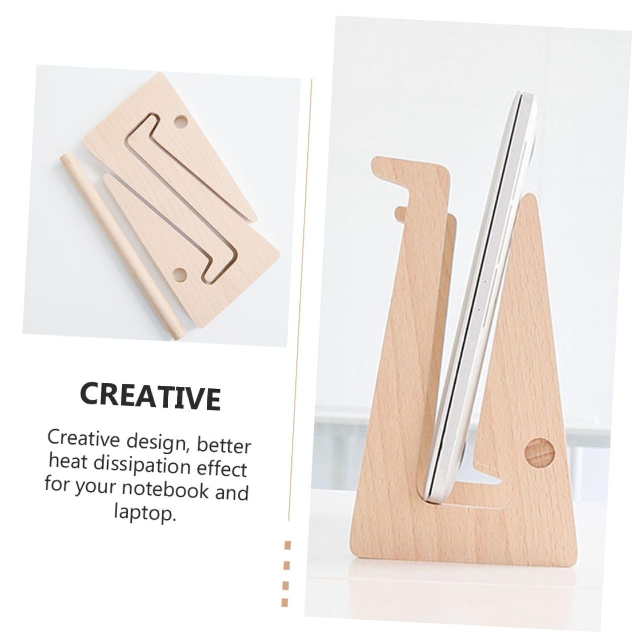 Деревянная Подставка для Ноутбука Эргономичная Стабильная Нескользящая для Стола и Домашнего Хозяйства Компактный Настольный Держатель для Ноутбуков Планшетов и Журналов Легкая Портативная Подставка для Ноутбука, фото №7 Деревянная Подставка для Ноутбука Эргономичная Стабильная Нескользящая для Стола и Домашнего Хозяйства Компактный Настольный Держатель для Ноутбуков Планшетов и Журналов Легкая Портативная Подставка для Ноутбука, фото №7