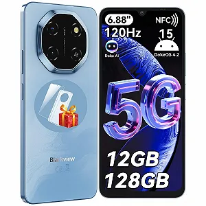 Смартфон Blackview Shark 6 AI 5G 12 ГБ + 128 ГБ Черный - Фото 1