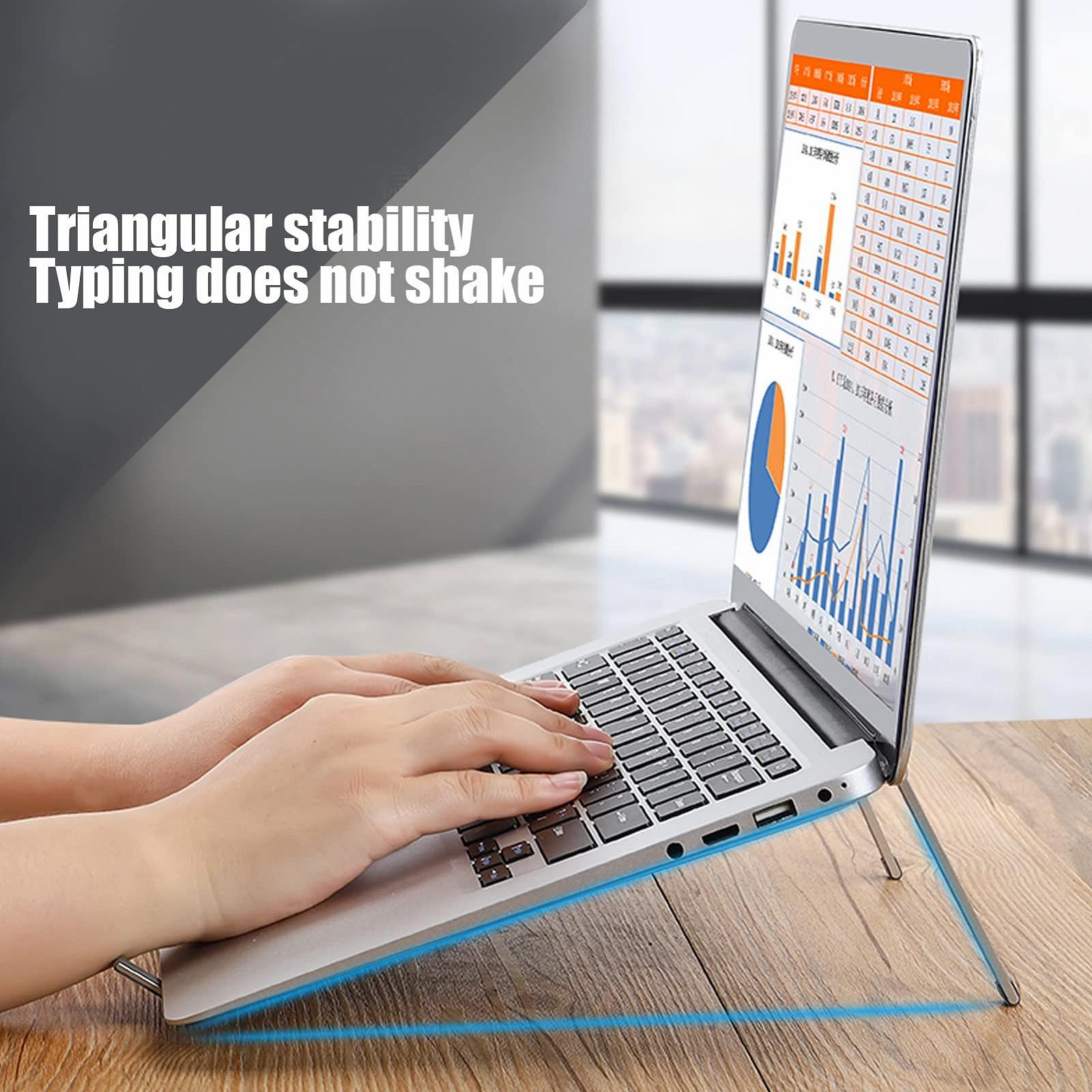 Подставка для ноутбука портативная алюминиевый сплав подходит для плоских экранов ноутбуков от 10" до 17", фото №5 Подставка для ноутбука портативная алюминиевый сплав подходит для плоских экранов ноутбуков от 10" до 17", фото №5