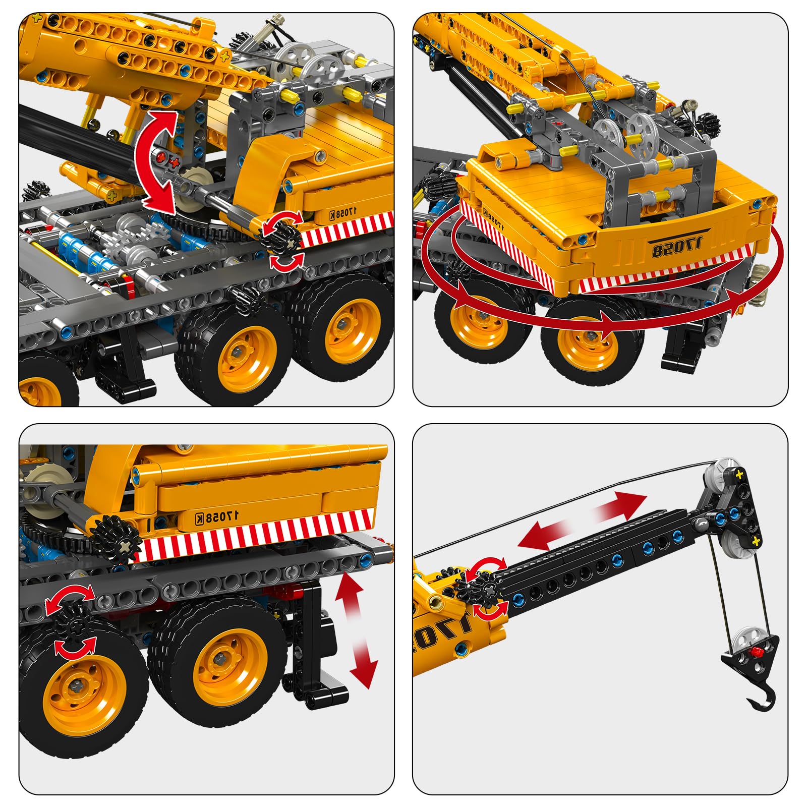 Конструктор Mould King 17058 Crane Static Version 997 деталей, фото №6