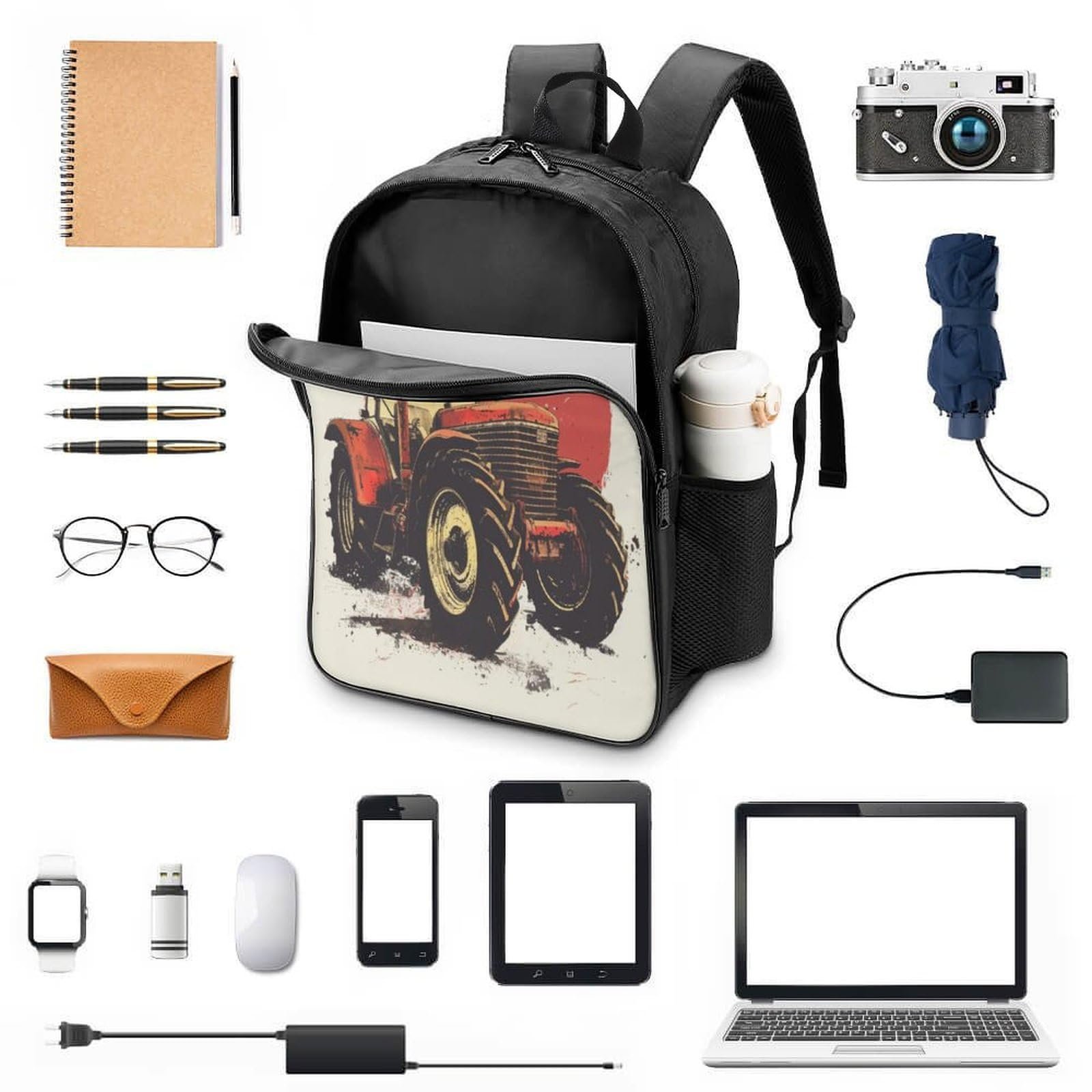 Рюкзак FPAKAKIIE Tractor 3D 40 x 28 x 16 см, Style-9, фото №4