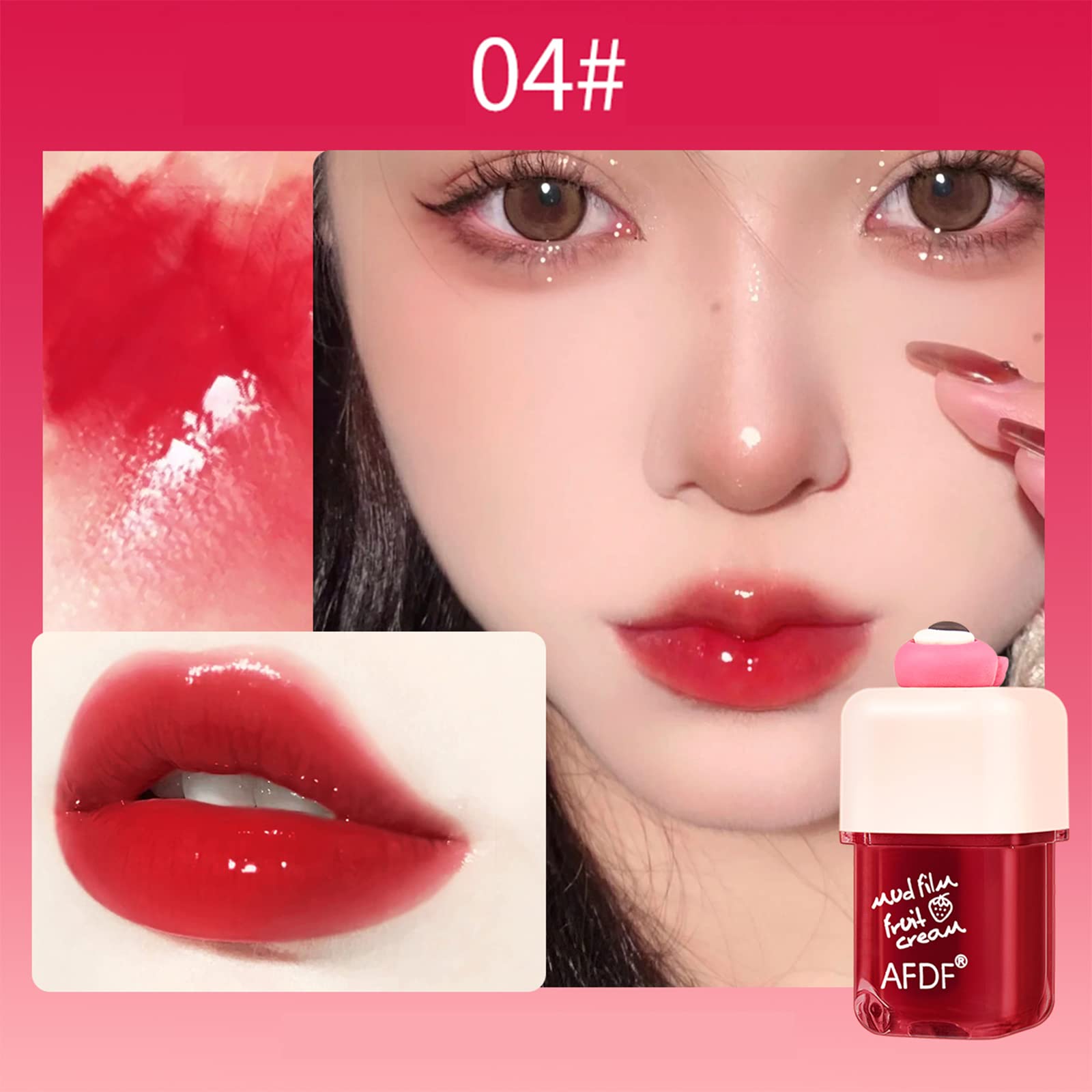 Набор тинтов для губ Mrettick Stain Tint 4 цвета увлажняющий стойкий натуральный водостойкий, фото №5
