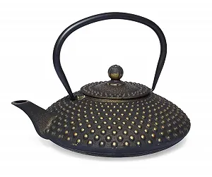 Чайник-заварник Чавунний MAOCI Kambin 1.2 л Чорний Золотий - Фото 1