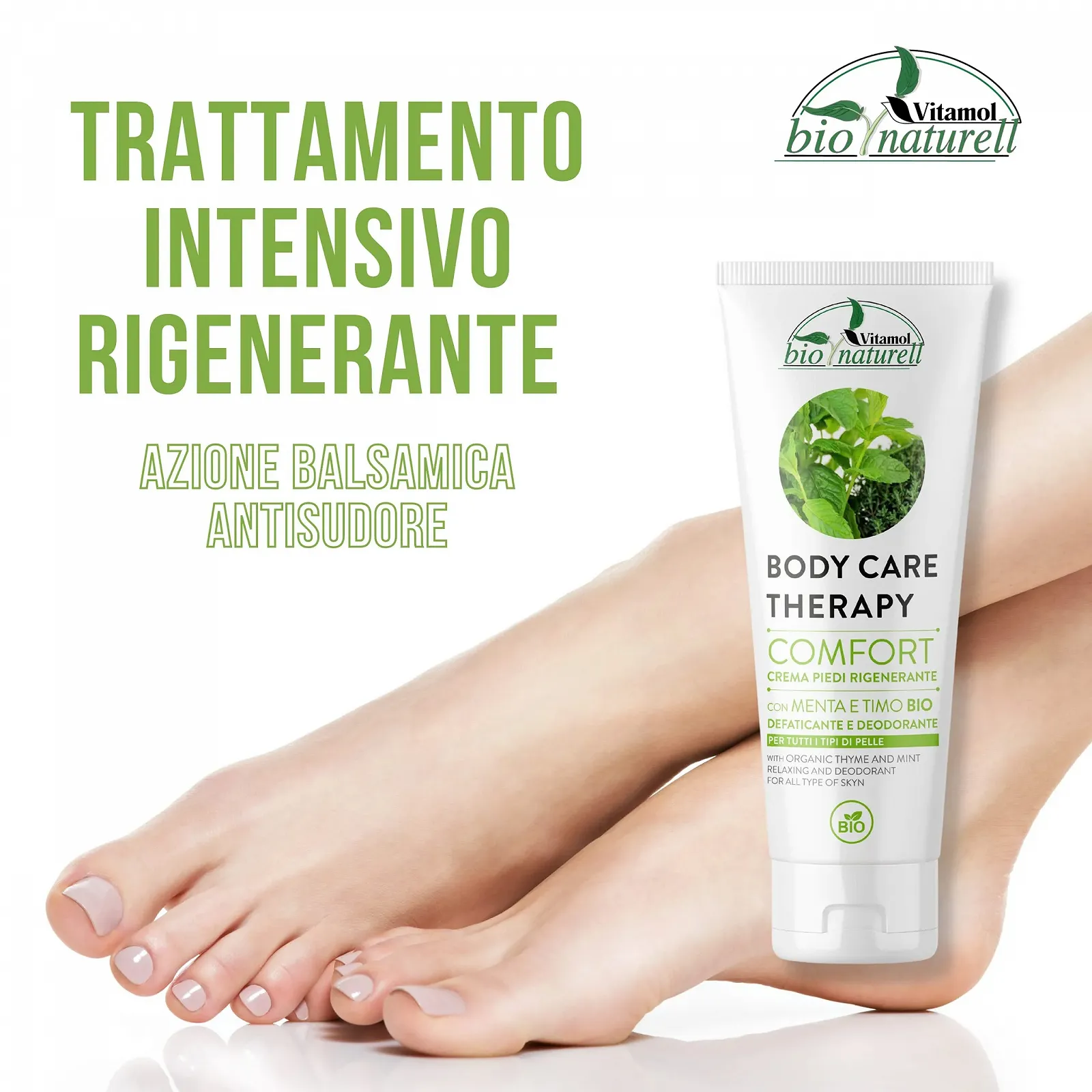 Крем для ног Vitamol Bio Naturell Comfort Organic Regenerating 75 мл, фото №4