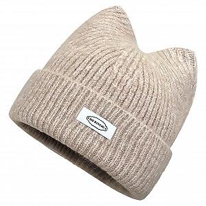 Шапка-біні з котячими вушками Mivceklw, в'язана - Фото 1