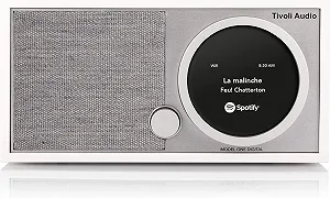Портативна колонка Tivoli Audio One Digital+ / Wi-Fi / Bluetooth / FM / DAB+ / Білий/Сірий - Фото 1