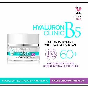 Крем для обличчя денний та нічний Eveline Cosmetics Hyaluron Expert 60+ Антивіковий з TRI-HYALURON Ever Lift Complex та Blue Collagen ціна на synthetic.ua - Фото 1 Крем для обличчя денний та нічний Eveline Cosmetics Hyaluron Expert 60+ Антивіковий з TRI-HYALURON Ever Lift Complex та Blue Collagen synthetic.ua - Фото 1