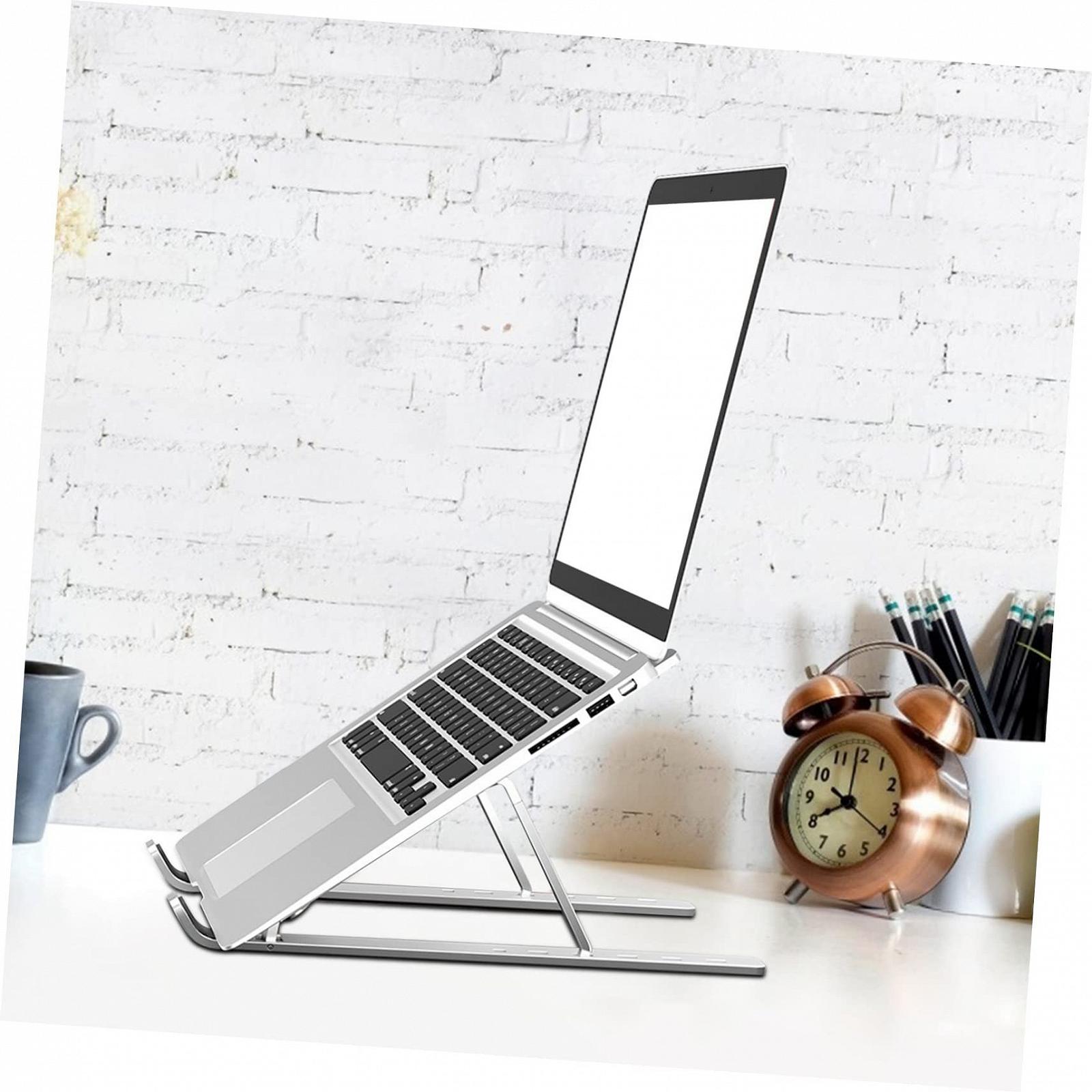 Складана Підставка для Ноутбука з високоякісного матеріалу для ігор, відео, роботи та читання. Покращене тепловідведення. Легко складається., фото №4