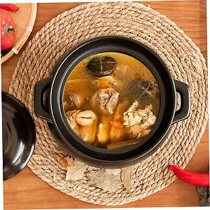 Кастрюля для тушения керамическая термостойкая черная synthetic.ua - Фото 1