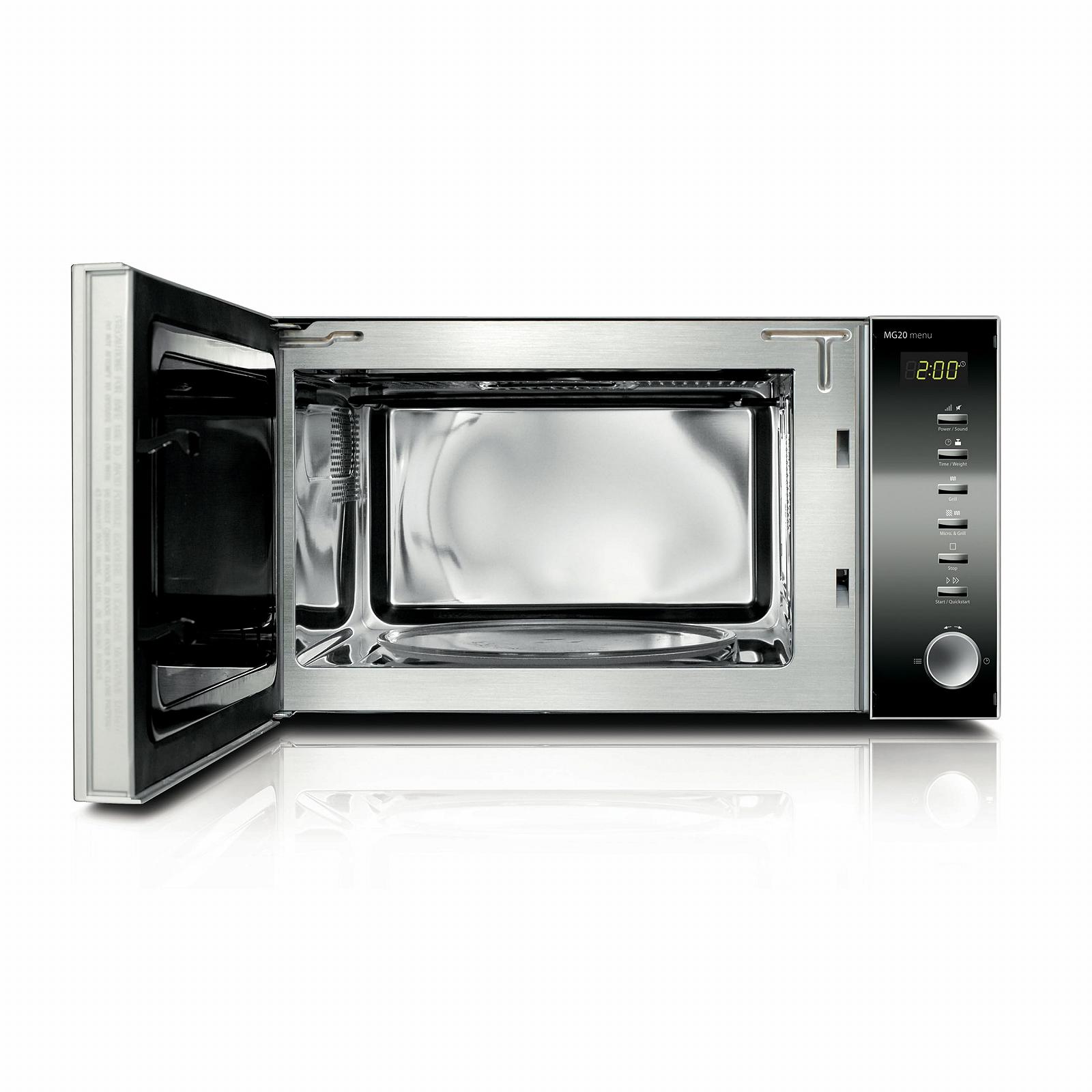 Микроволновая печь Caso MG20 menu 2-в-1 с грилем 800 Вт 1000 Вт гриль 20 л Нержавеющая сталь, фото №3