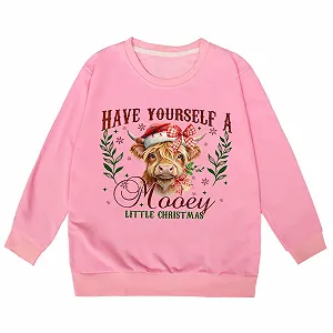 Пуловер для мальчиков Размер 158 - Мягкая толстовка с длинными рукавами для девочек, с графическим рисунком, милый детский пуловер с круглым вырезом, топ, одежда для девочек synthetic.ua - Фото 1