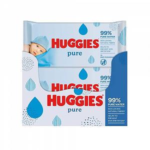 Влажные салфетки Huggies Pure 72 x 10 штук synthetic.ua - Фото 1
