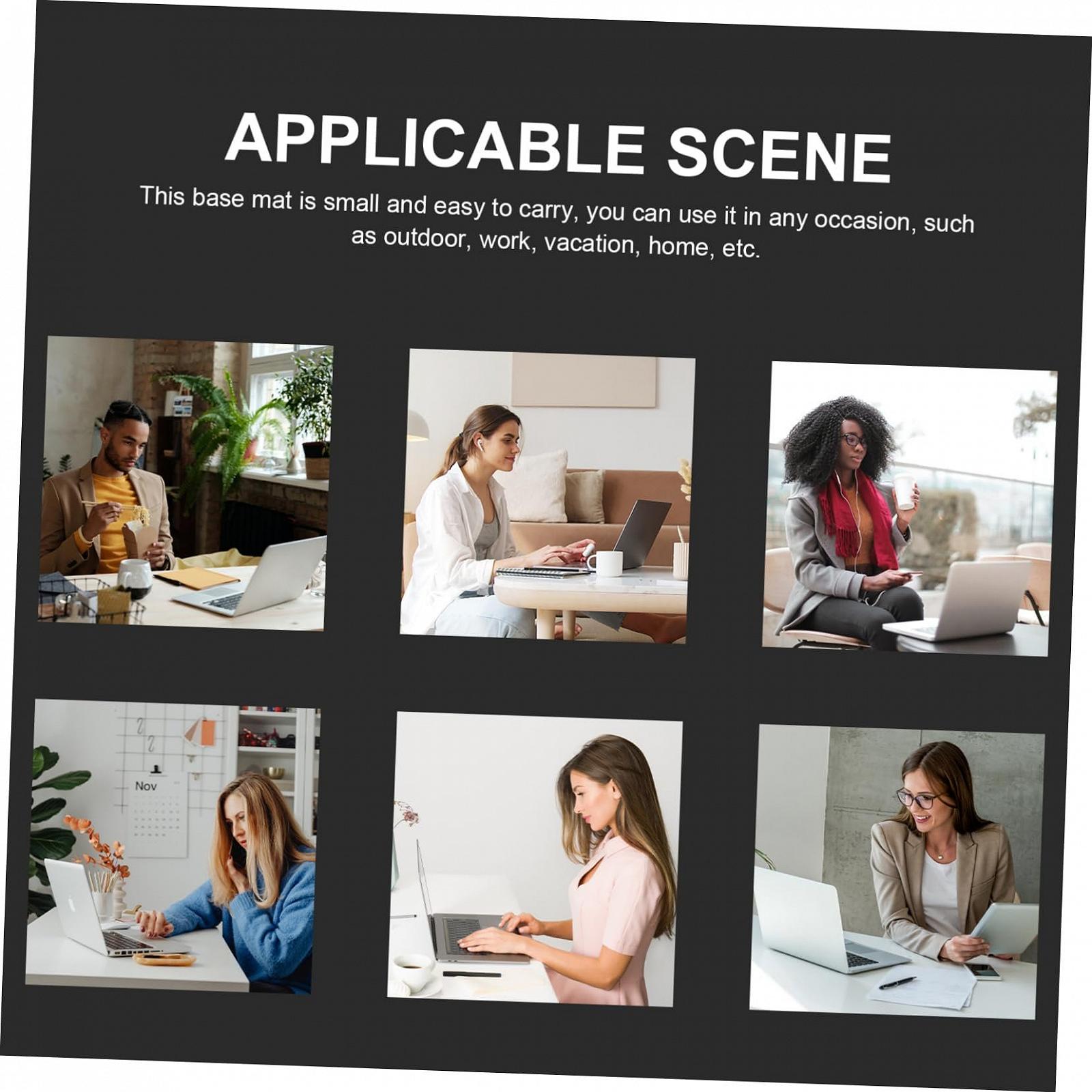 Підставка для ноутбука GALPADA з тепловідведенням, портативна, з протиковзкою основою для домашнього офісу, ергономічна, невелика, чорна, фото №3 Підставка для ноутбука GALPADA з тепловідведенням, портативна, з протиковзкою основою для домашнього офісу, ергономічна, невелика, чорна, фото №3