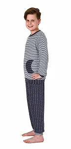 Піжама Мальчикам Normann Махрова З манжетами, Тепла у смужку synthetic.ua - Фото 1