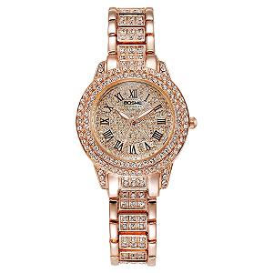 Купить Женские Кварцевые Аналоговые Часы JewelryWe Круглые со Стразами Циферблат с Римскими Цифрами Браслет из Нержавеющей Стали Розовое Золото - Фото 1 Женские Кварцевые Аналоговые Часы JewelryWe Круглые со Стразами Циферблат с Римскими Цифрами Браслет из Нержавеющей Стали Розовое Золото - Фото 1