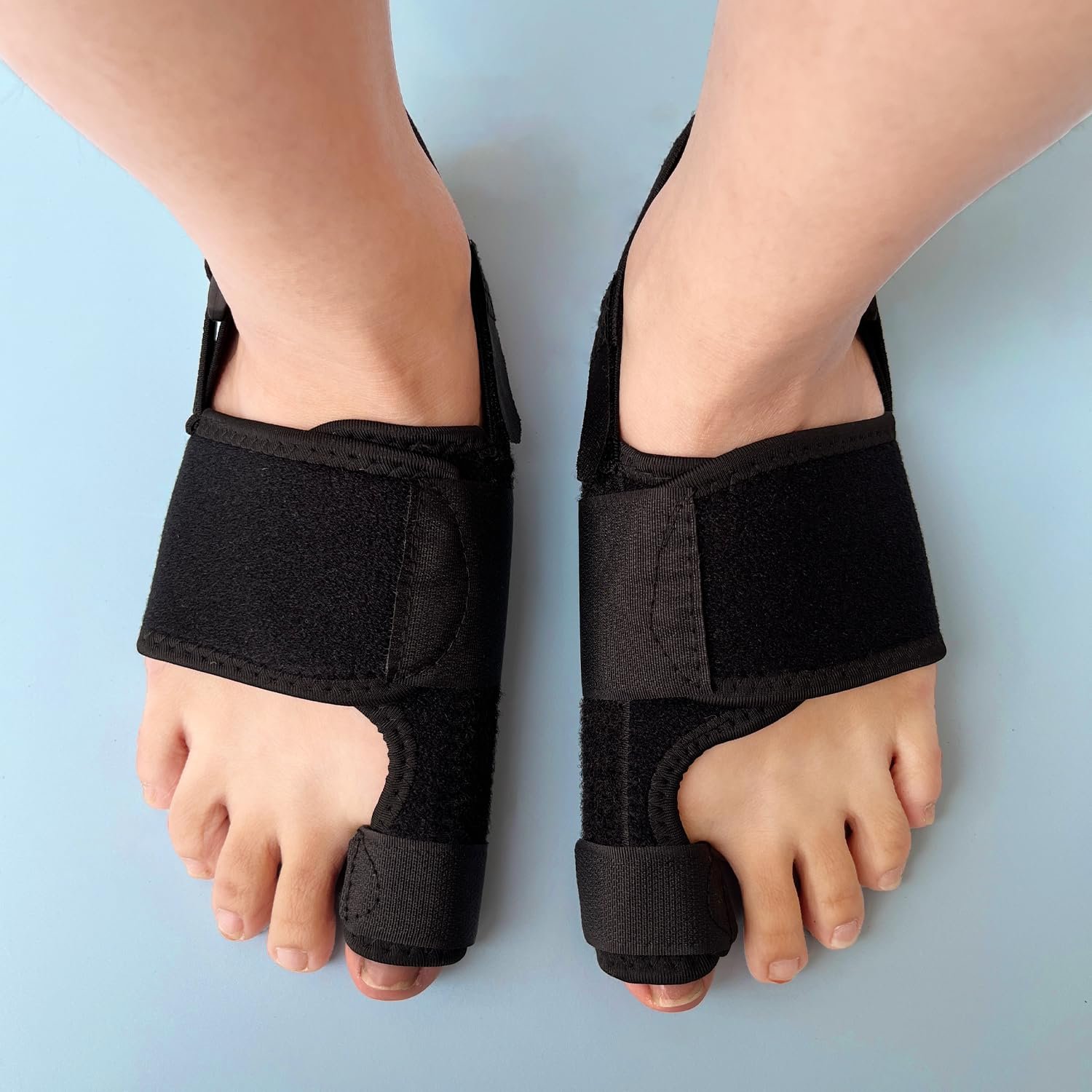 Шина для коррекции Hallux Valgus Регулируемая шина для большого пальца стопы для дня и ночи Универсальный размер для мужчин и женщин Черный Правый, фото №8