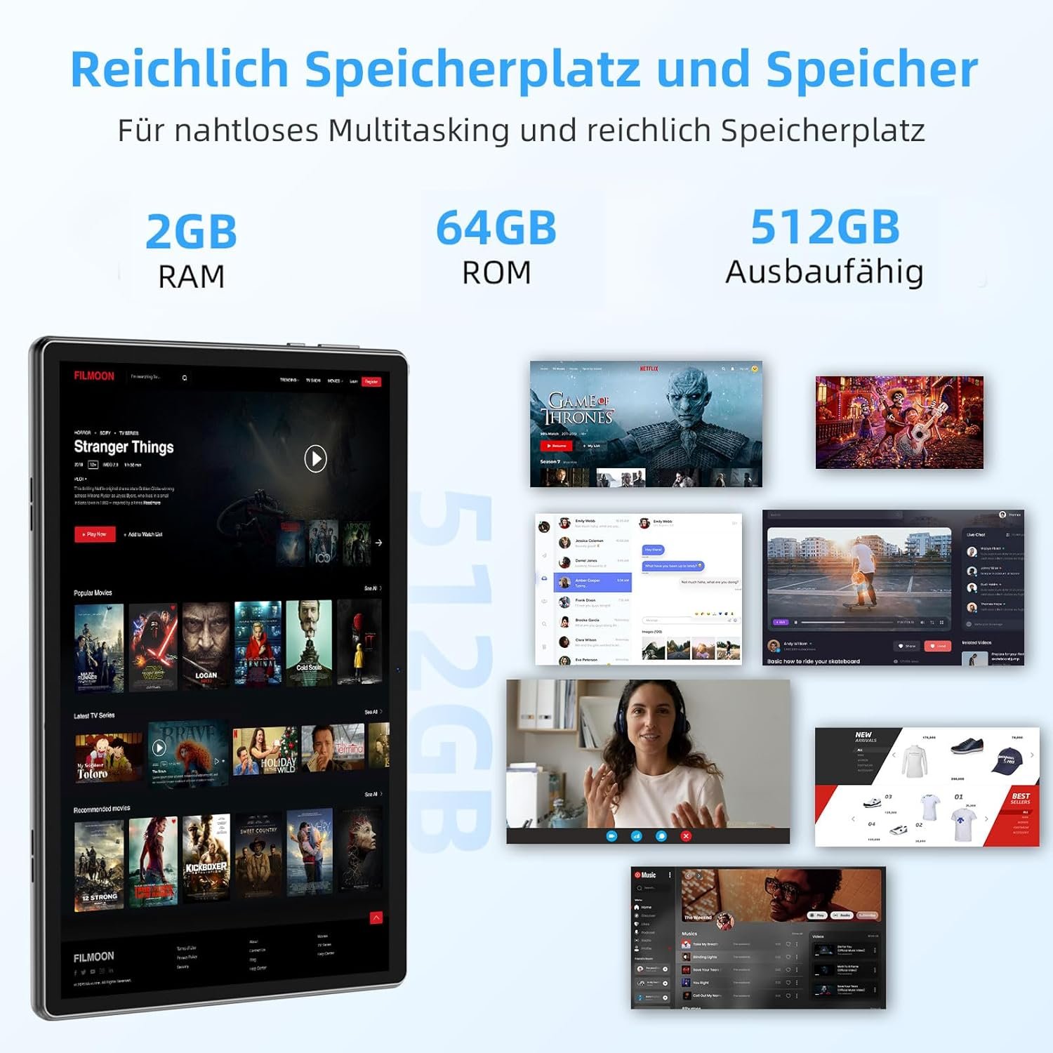 Планшет 10.1" KOLORROOM K10C 2+4/64Gb 4 ядра Android 13 6000 mAh Сірий, фото №5