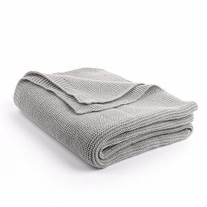 В’язаний Плед Сірий 120 x 150 см - Фото 1