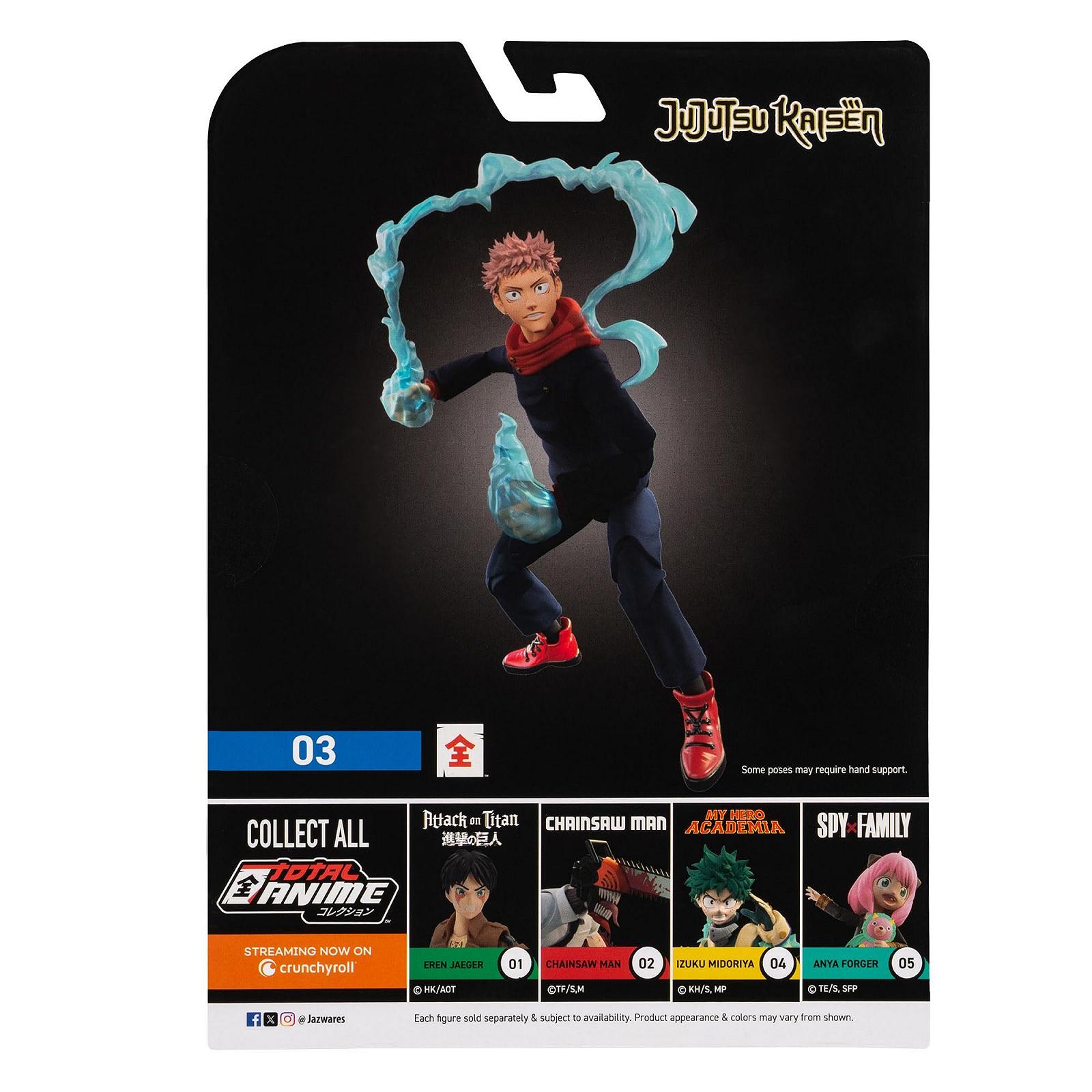 Фігурка Total Anime Jujutsu Kaisen Yuji Itadori 16,5 см (змінні обличчя, запасні руки, енергетичні ефекти), фото №6