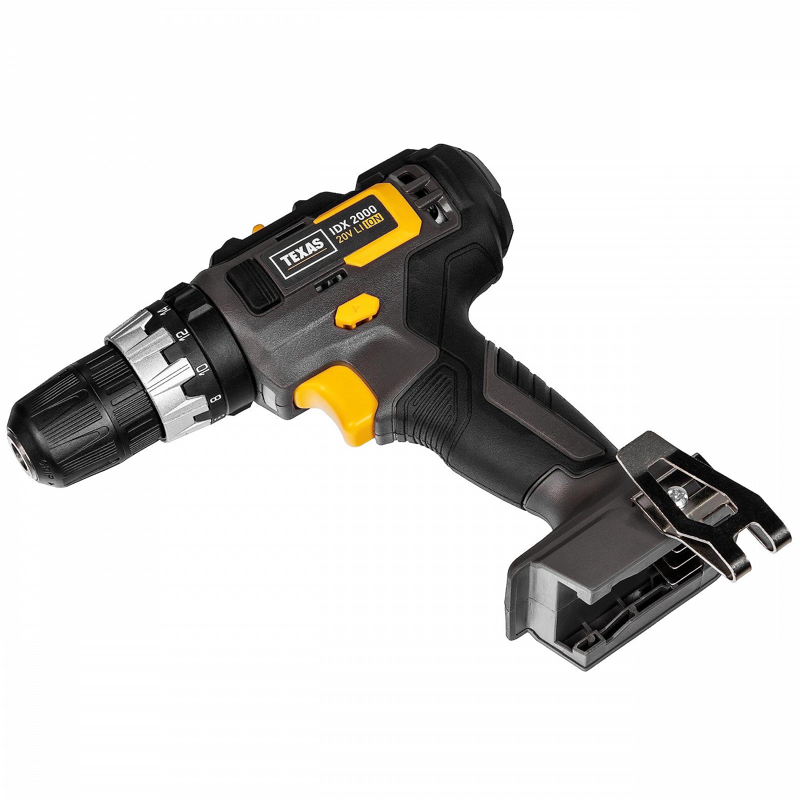 Дриль шуруповерт TEXAS IDX 2000 Акумуляторний Імпульсний Без батареї, фото №2 Дриль шуруповерт TEXAS IDX 2000 Акумуляторний Імпульсний Без батареї, фото №2