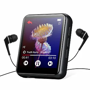 MP3 плеєр Full Touchscreen Bluetooth 5.0, 64 ГБ, HiFi Lossless Sound, з динаміком, диктофоном, лінійним записом, FM-радіо, електронною книгою, крокоміром, підтримкою до 128 ГБ - Фото 1