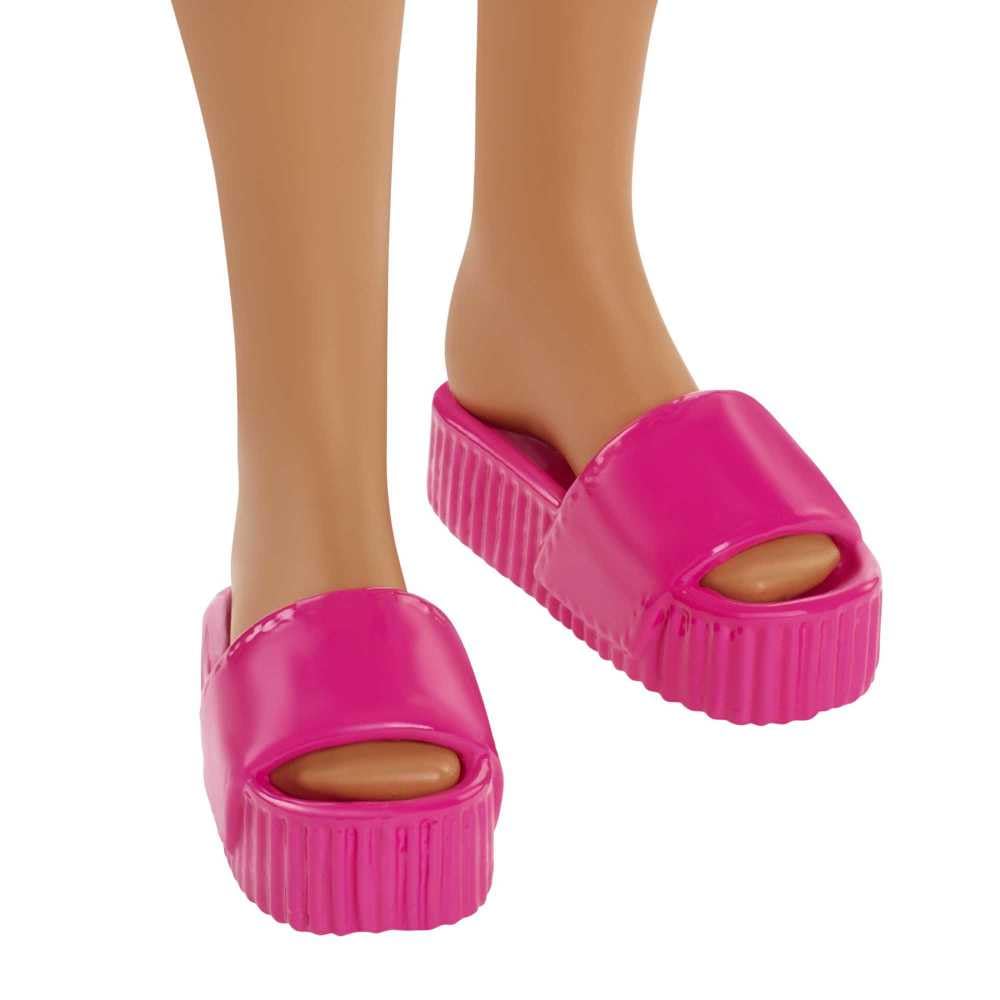 Кукла Barbie GRB38 Loves the Ocean (прибл. 30 см, фигуристая, брюнетка) радужное платье, фото №4