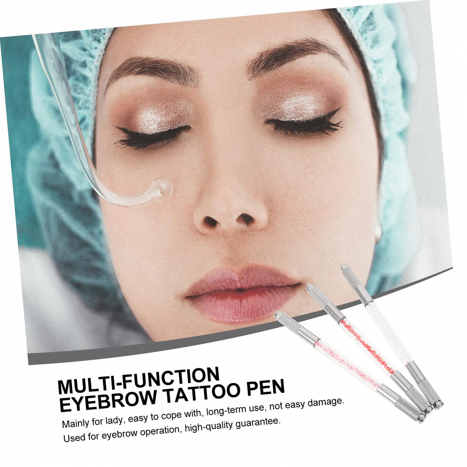 Beavorty Stift Для Написи Фруктів Віск-нігтів-страц-пікер Аксесуар Для Перманентного Макіяжу Ручний Тату Мікроблейдинг-олівець Вишитий Олівець Мідь Подвійна Головка Голка Пані, фото №5