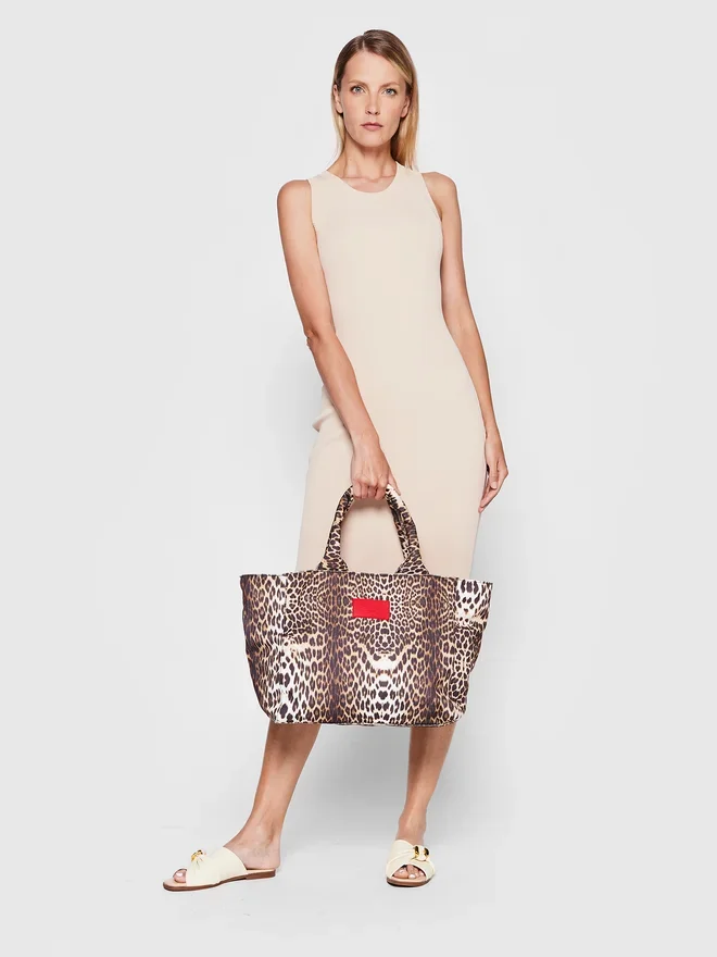 Пляжна сумка GUESS / З полотна / З принтом / Коричнева, фото №7