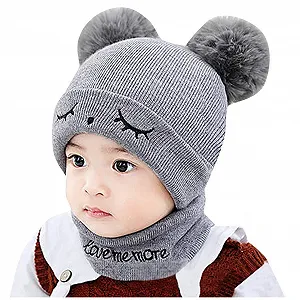 Детская зимняя шапка для девочек, теплая милая - Фото 1