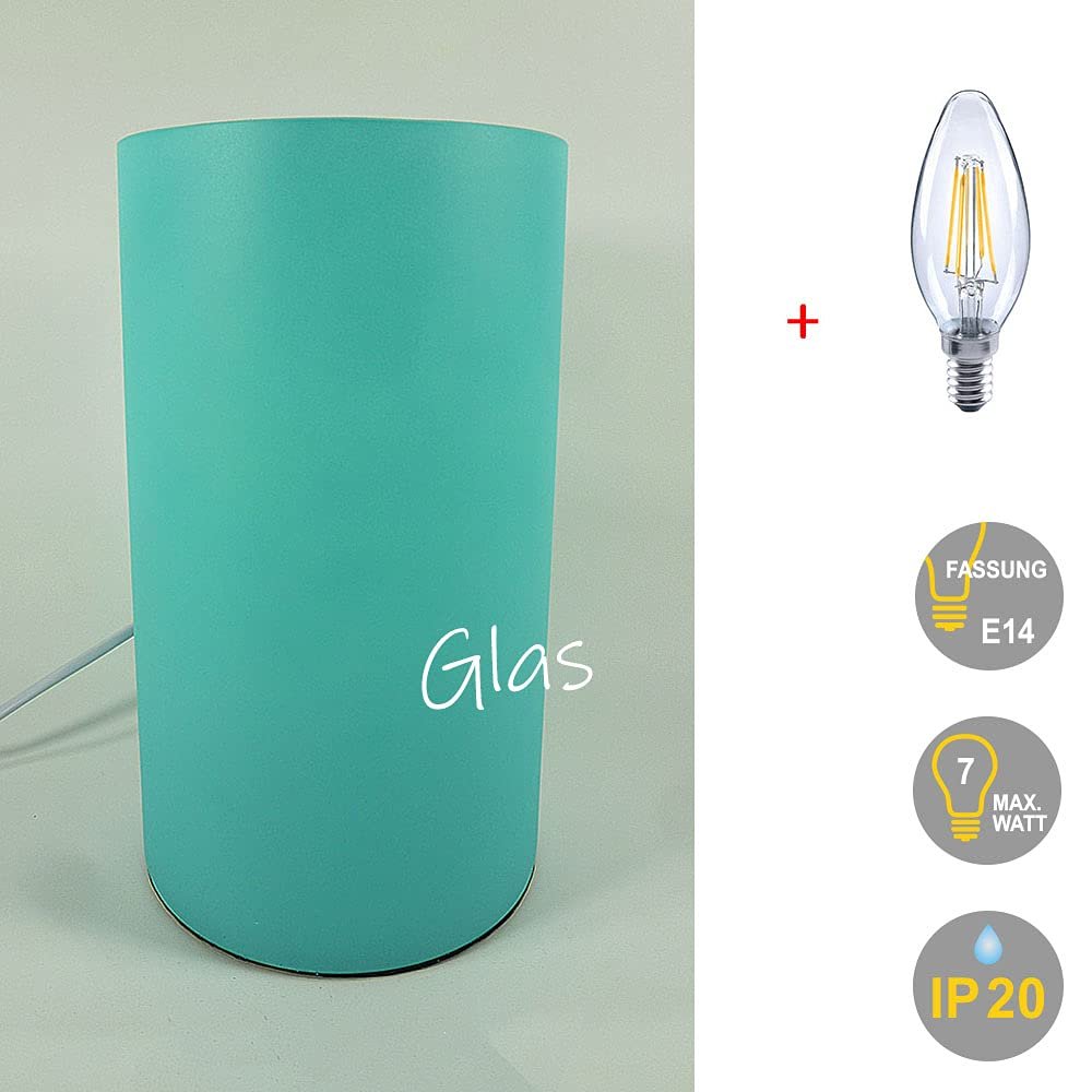 Настільна лампа Kevin LED Cylinder Glass E14 4 Вт 2700 K, фото №3