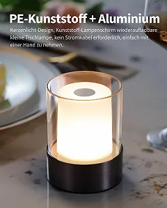 Настільна лампа VISDANFO LED Wireless Набір 2 шт. Сенсорна Акумуляторна Чорний synthetic.ua - Фото 1