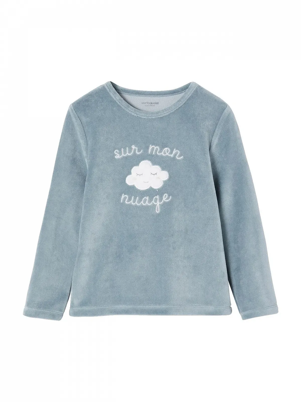 Комплект піжам (2 шт.) Vertbaudet для дівчинки, велюр, з хмарним принтом, фото №4 Комплект піжам (2 шт.) Vertbaudet для дівчинки, велюр, з хмарним принтом, фото №4