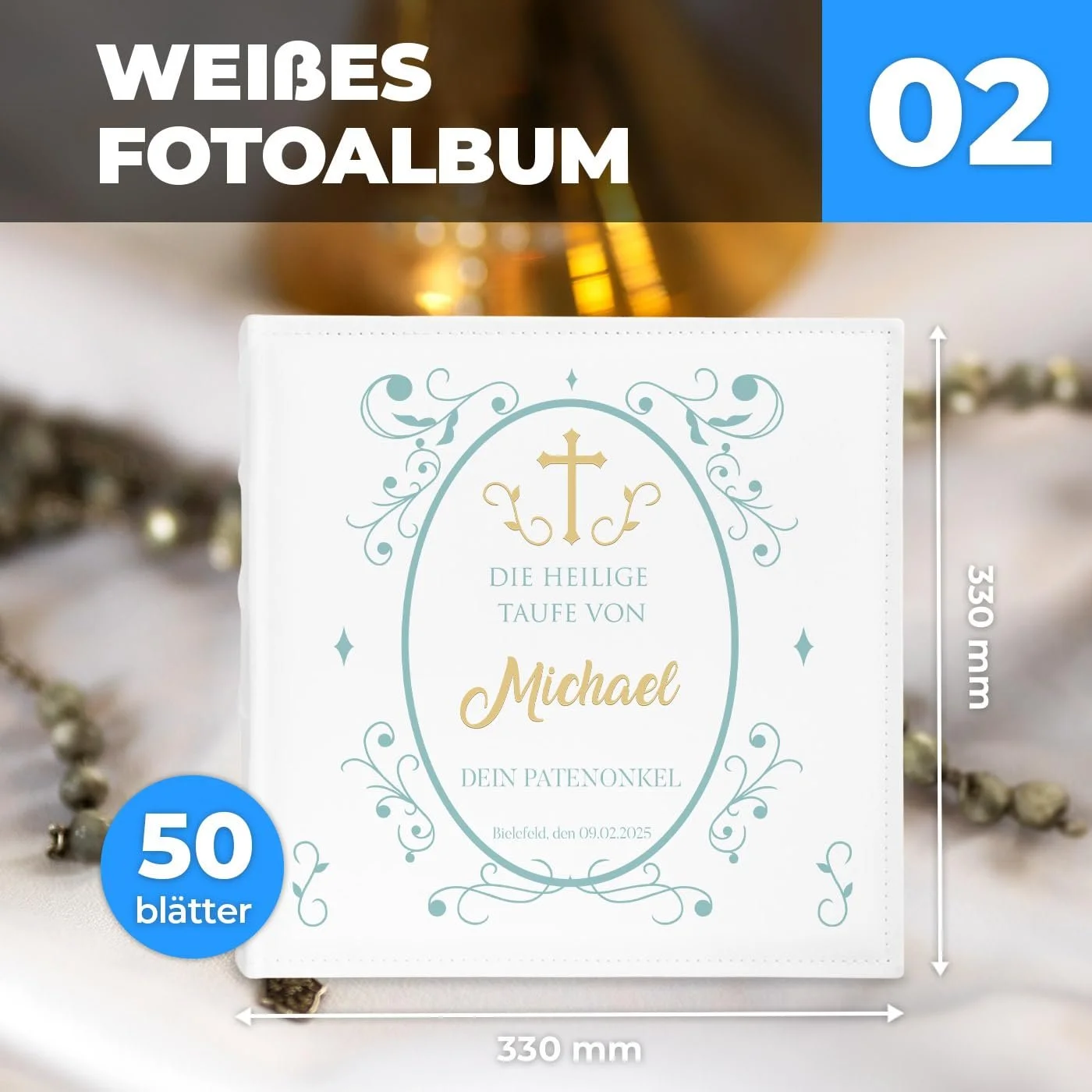 Альбом для фотографий Maverton 10x15 cm - Альбом с кармашками на 500 фотографий - 33x33cm - Белый, фото №3 Альбом для фотографий Maverton 10x15 cm - Альбом с кармашками на 500 фотографий - 33x33cm - Белый, фото №3