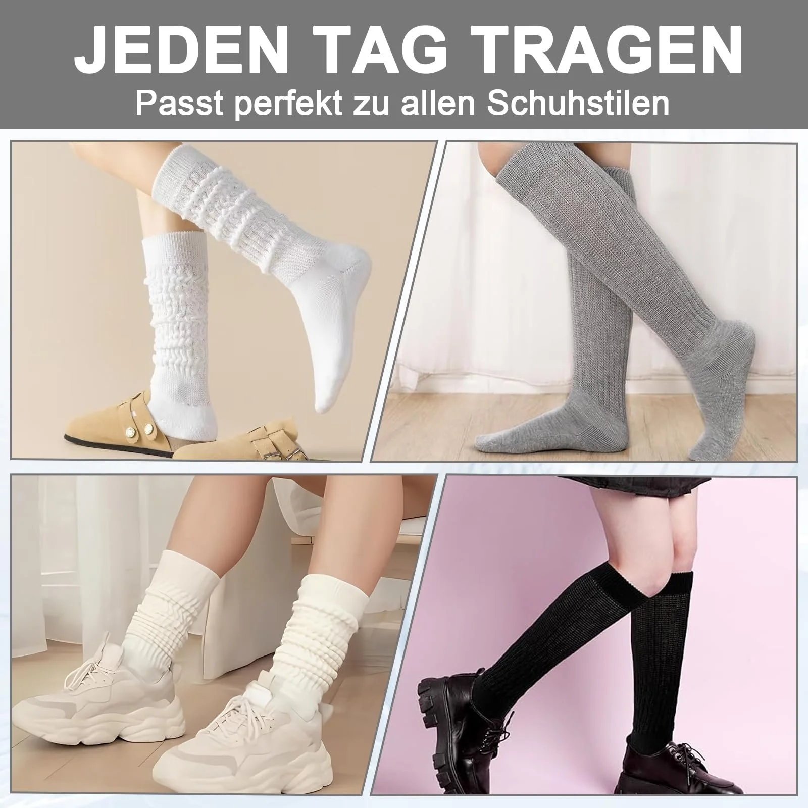 Шкарпетки до коліна Жіночі One Size (5 кольорів), фото №7