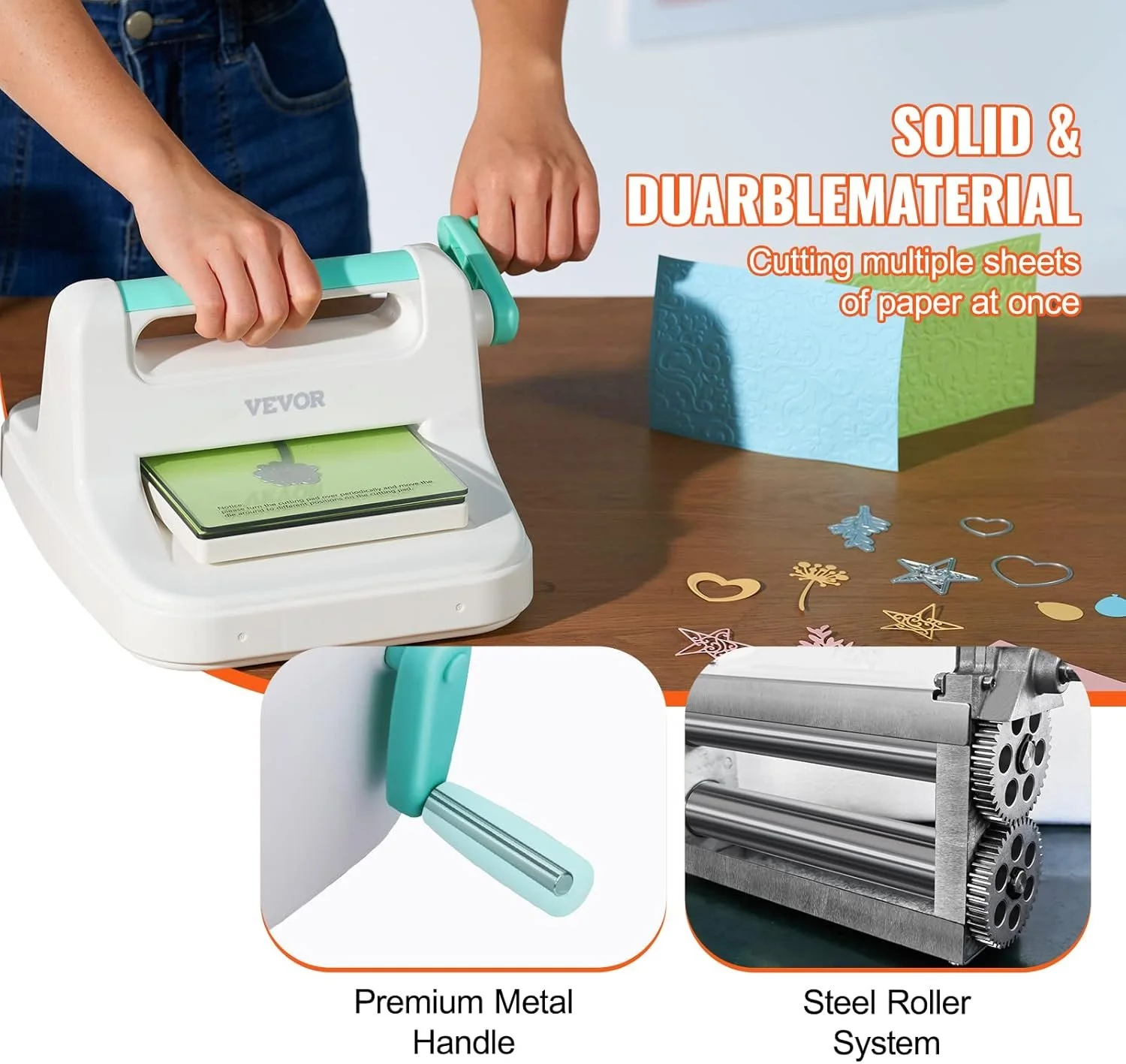 Ручная машина для вырубки и тиснения VEVOR 26042-KIT White, фото №7 Ручная машина для вырубки и тиснения VEVOR 26042-KIT White, фото №7